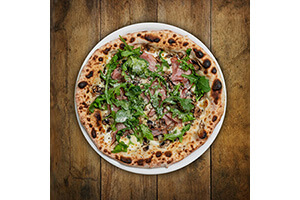 The Marco - mozzarella, basil, ham, mushroom, rocket, parmesan